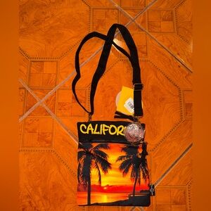 Robin Ruth California Sunset Crossbody Bag - Black and Orange